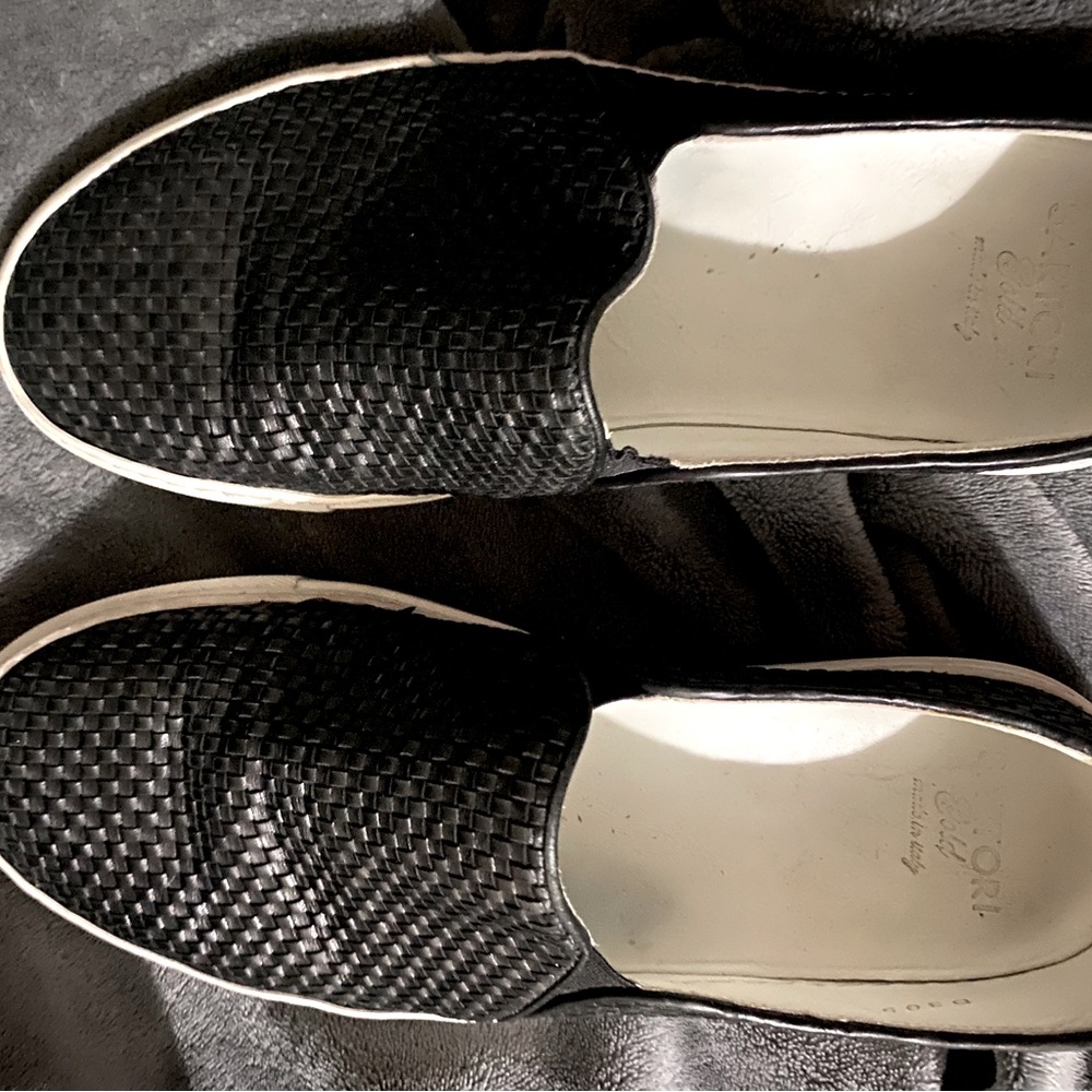 Sartori Gold   Made in Italy black slip on tennis shoes women’s